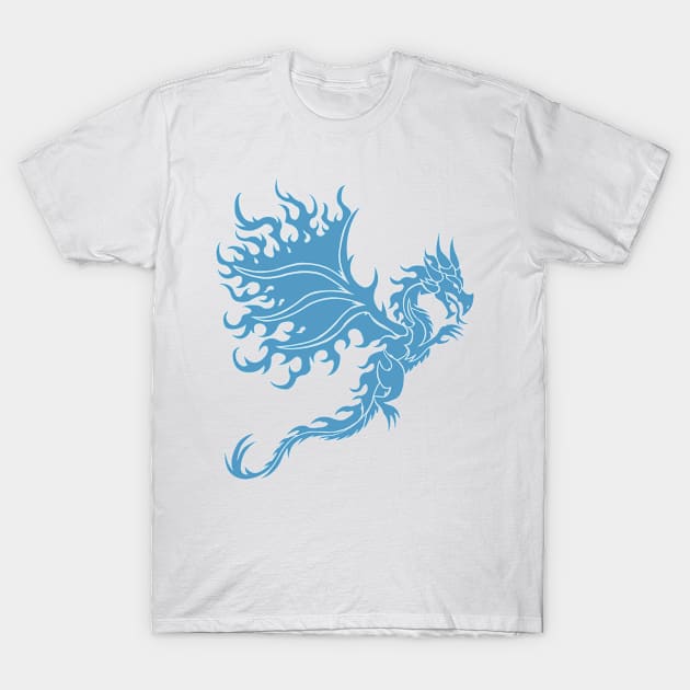 Fire Dragon 3.2 Blue T-Shirt by Ian2Darts